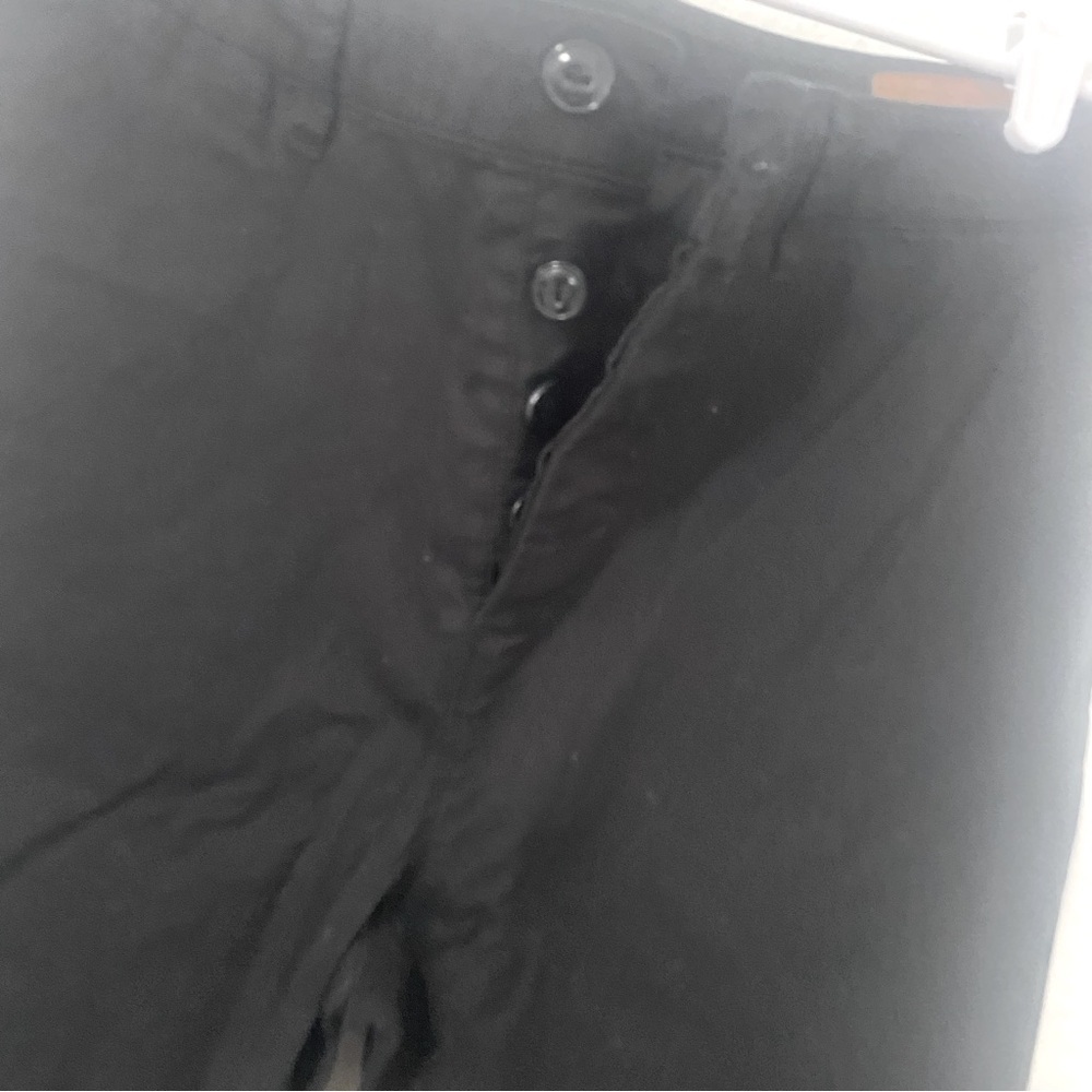 ASOS Mens Button Fly Straight Leg Slacks Black Size 33 x 32
